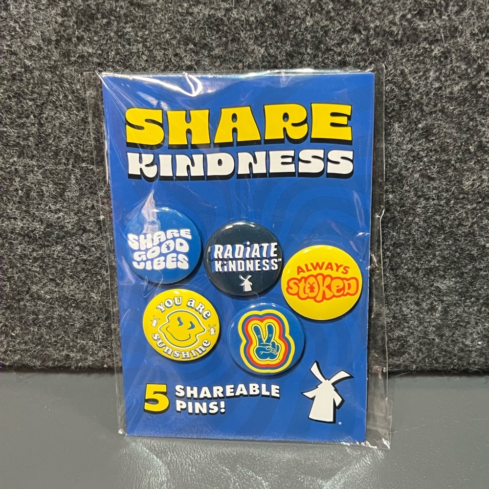 Dutch Bros Share Kindness Pins -5 Pack - Limited Merch Drop!